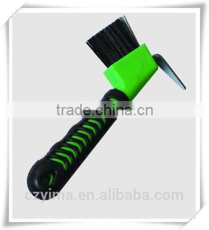 Plastic horse body brush with plastic bristle/horse products