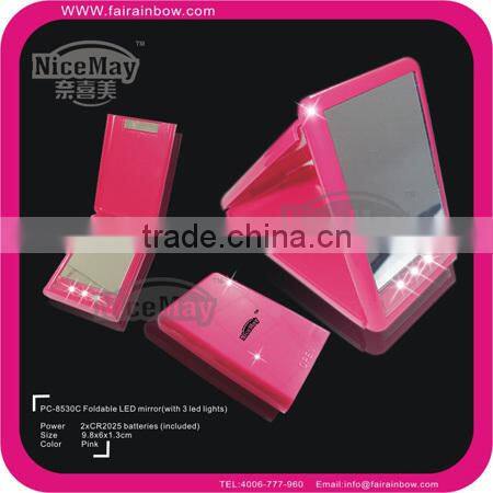 Foldable LED Lighted Makeup Mirror