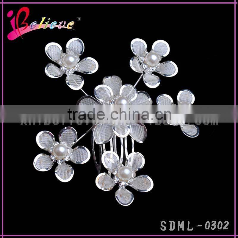 Indian gold hair accessories popular in Dubai spike hair comb flower headband