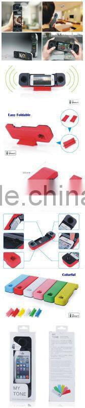 Eco-friendly unplugged my tone horn speaker for iphone 5