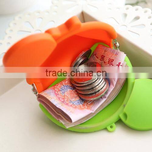 2015 Colorful mickey mouse shape silicon rubber coin purses/plastic squeeze coin purse