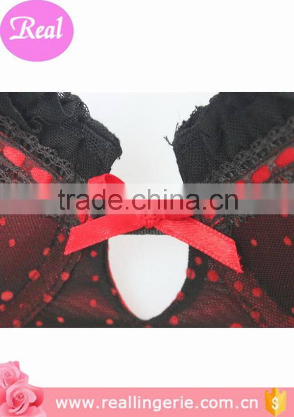 red dot black sexy lace mature woman lingerie,transparent sexy lingerie