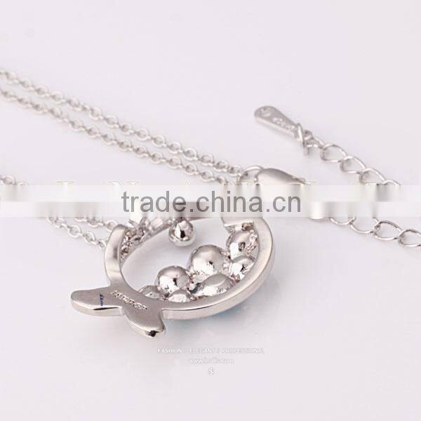 Simple style hot new product cute cartoon fish necklace LKN18KRGPN261