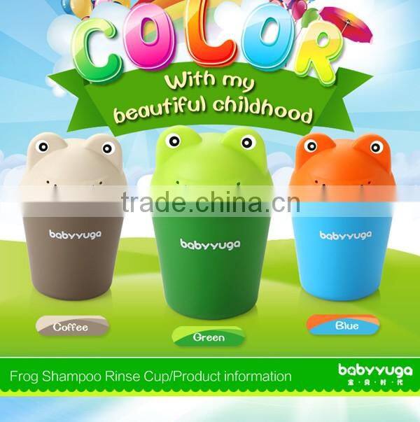 frog shape baby shampoo rinse cup
