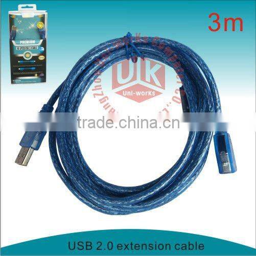 USB 2.0 AM-BM Transparent blue USB printer cable