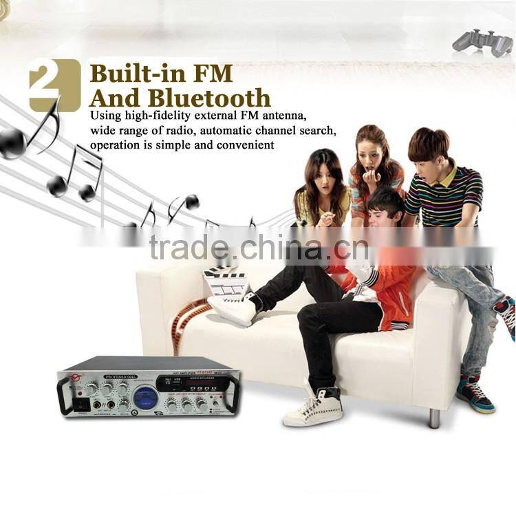 Professional Karaoke Amplifier With Mixer YT-BT340 with USB/TF/FM