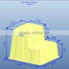 HDPE Plastic Three Steps Ladders with Skid Resistance labels ; Plastic Steps stools with 1000LB loading ladders