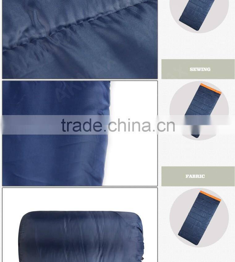 Warm keeping sleeping bag outdoors/sleeping camping bag with zippers/polyester sleeping bag
