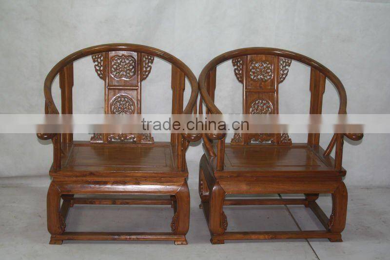 chinese antique pine wood beautiful and comfortable armchair