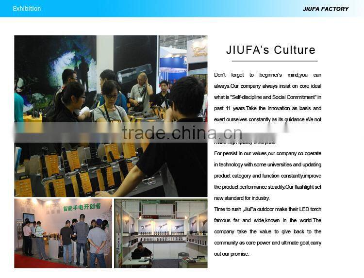 JF XP-E Long Zoomable LED Flashlight Torch Outdoor Self-defense Wolf Tooth Stick With key Chain /Police Equipment defend