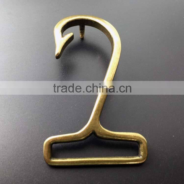 Belt buckle blank in antique brass