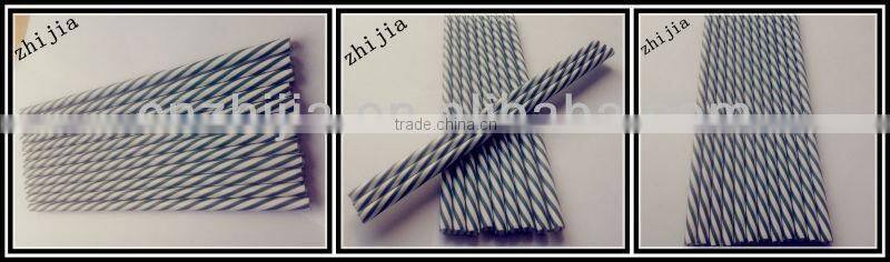 Plastic striped acrylic straws of drinking
