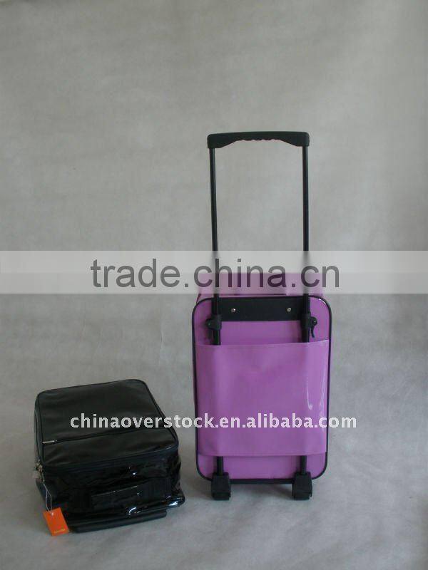 Promotional Foldable PU Trolley Bag 18" Foldable Trolley Luggage for PROMOTION Kids Trolley Bag