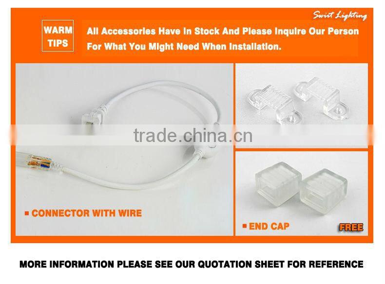 Hot Sale Waterproof IP65 220V/110V LED Strip RGB CE&RoHs Approved