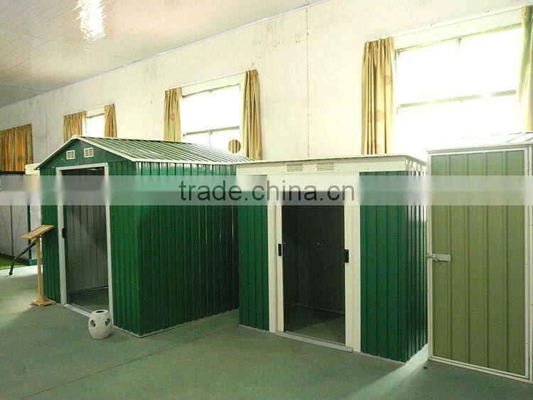 8x4ft dark green pent metal shed