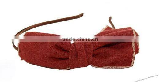 latest red hair bow plastic headbands hair accessories for women
