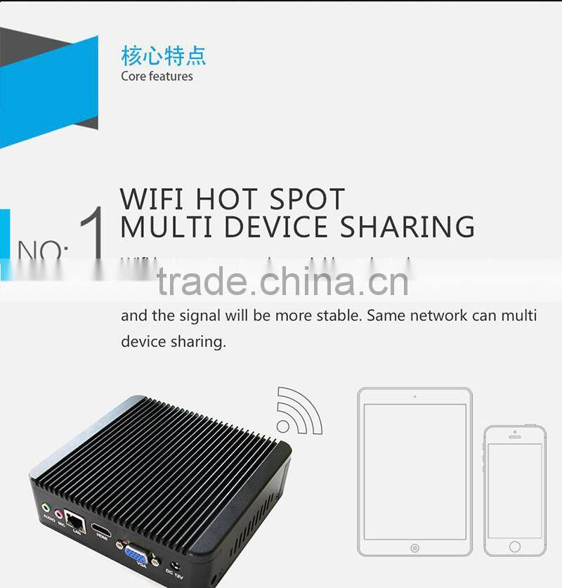 New Fanless Mini PC Cerelon J1800 Dual Core 2.41GHz 2G RAM 16G SSD Support WIN 7 Linux OS