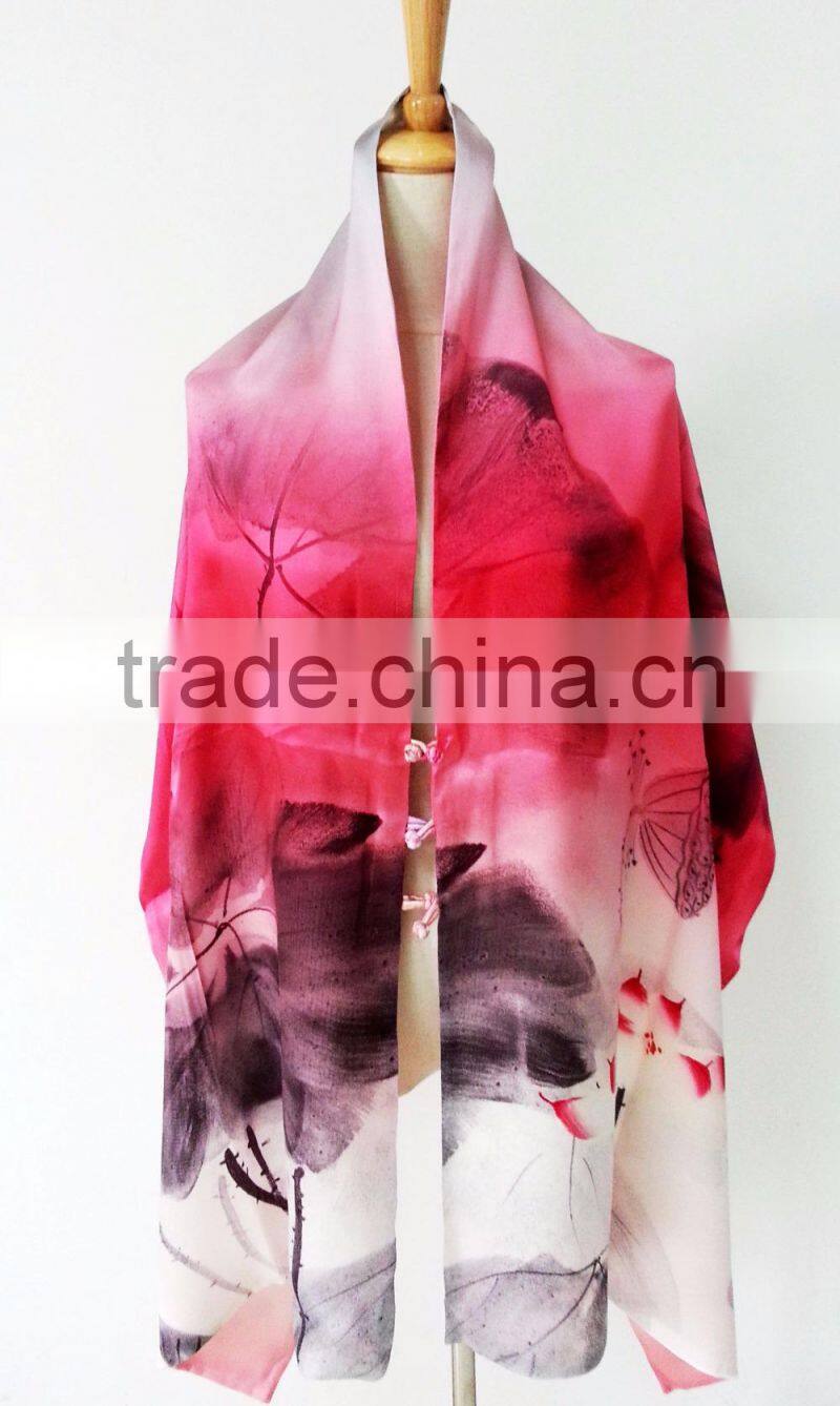digital printing for double layer silk scarf