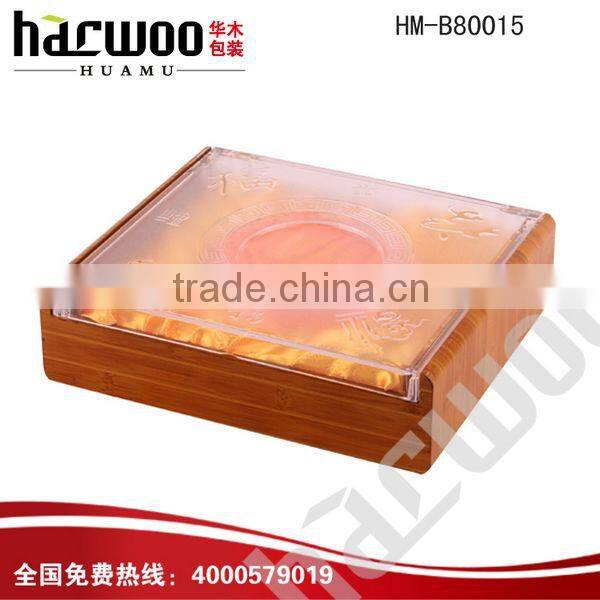 luxury customized logo printed wooden box