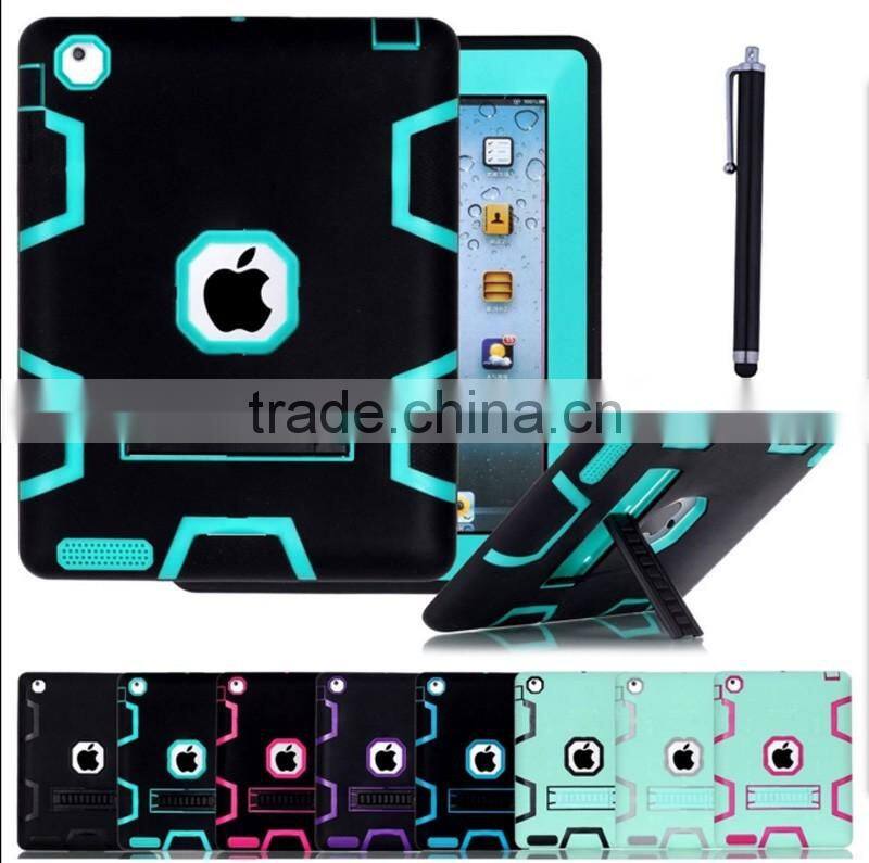 Tough defender hard plastic and TPU cover for Apple iPad mini 4 case