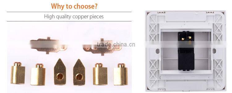 2016 Best Selling Products european style 1 gang 1 way 16A thin electric wall switch