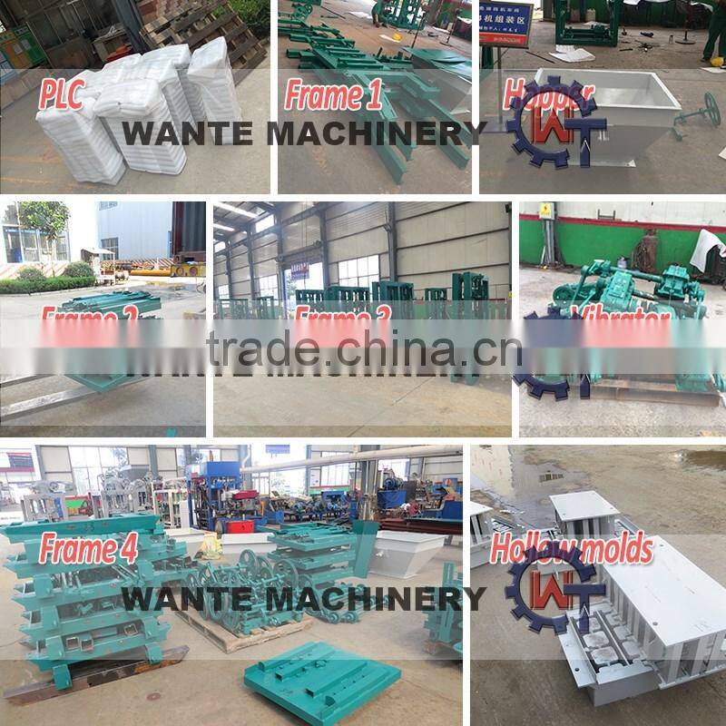 WANTE BRAND QT4-24 Block making machine assembled deivering to customer make more money