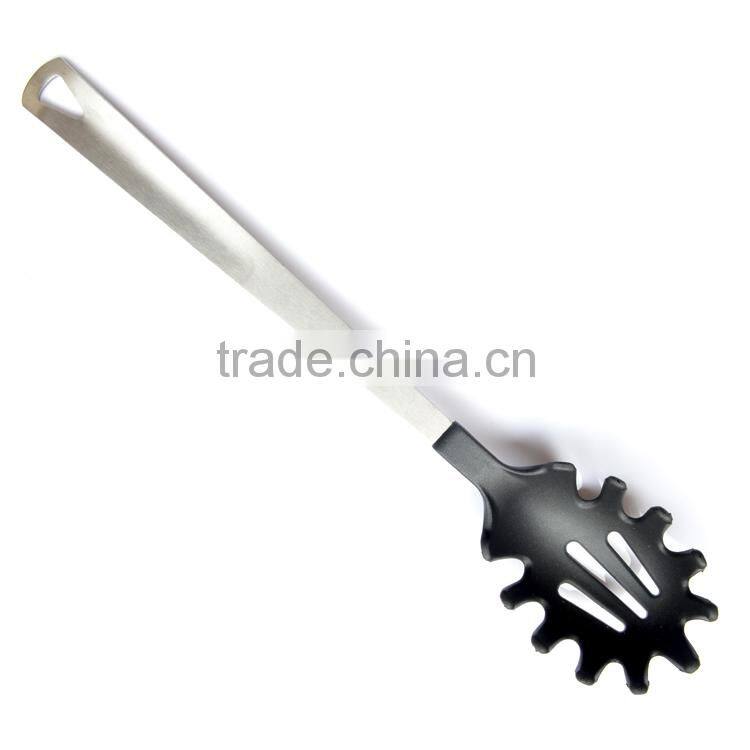 food grade nylon plastic spoon and fork in steel handle