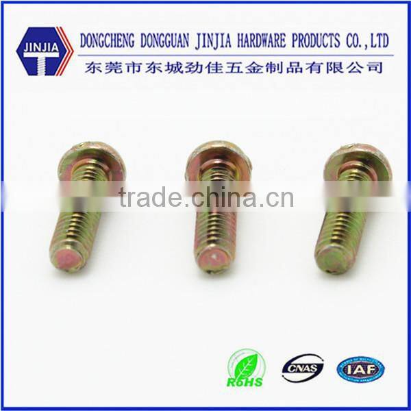 ASME 1/8-40*12 metric machine yellow zinc slotted round head screws