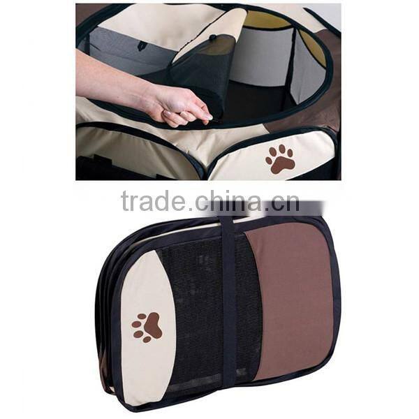 PAW printing Pet Playpen Dog Cat Soft Crate Cage Tent Travel Puppy Portable Exercise