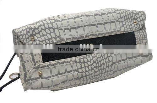 2012 new fashion Europe style croco skin leather bag ladies handbag!