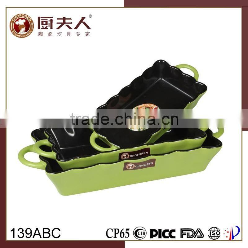 HEAT RESISTANCE CERAMIC RETANGULAR BAKING PLATE