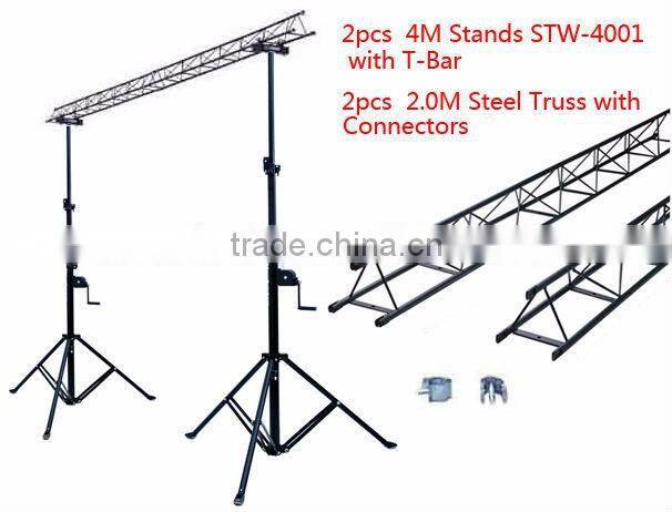 small stage 4m adjust height light display aluminum lighting truss tripod light stand