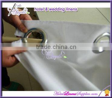 cheap hookless curtains for hotels, motels in stripe pattern in different solid colors
