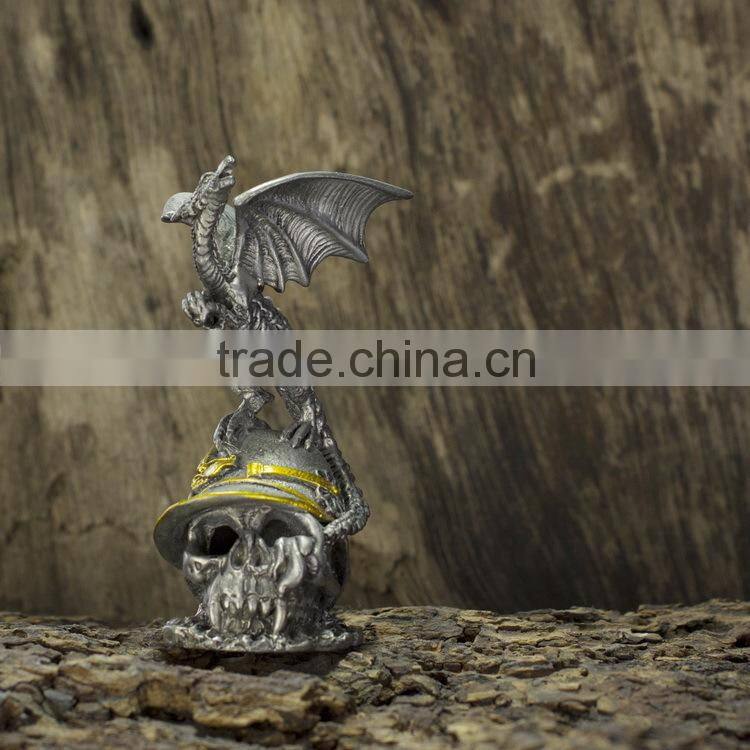 Metal dragon with skull