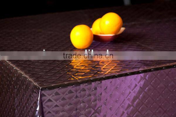 waterproof Yellow EVA film for table protector,vinyl crystal tablecloth