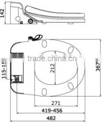LD-13 Family plastic adults and children pp soft close bidet toilet seat