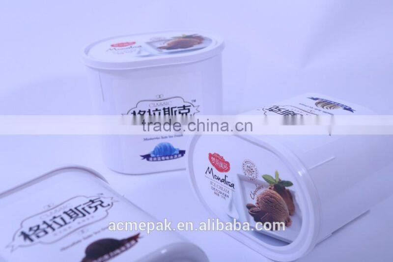6L IML biscuit ice cream bucket food container