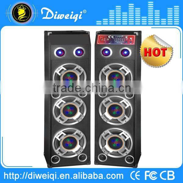 professional 2.0 channel active hifi karaoke tower speaker with usb/sd/ remote