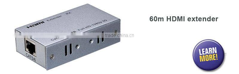 2-Port HDMI over Cat5 / Cat6 Extender Splitter, Transmitter for Video and Audio