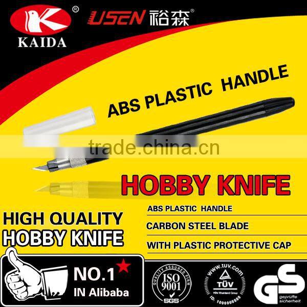 best selling metal handle rubber grip hobby knife