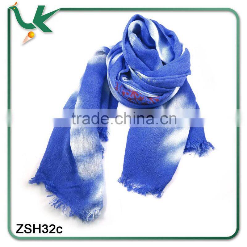 lady's long square polyester fashion scarf