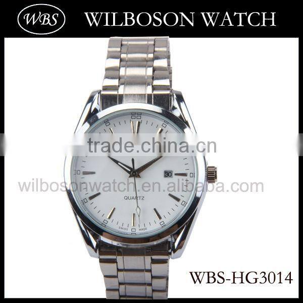 Quartz stainless steel back watch for men