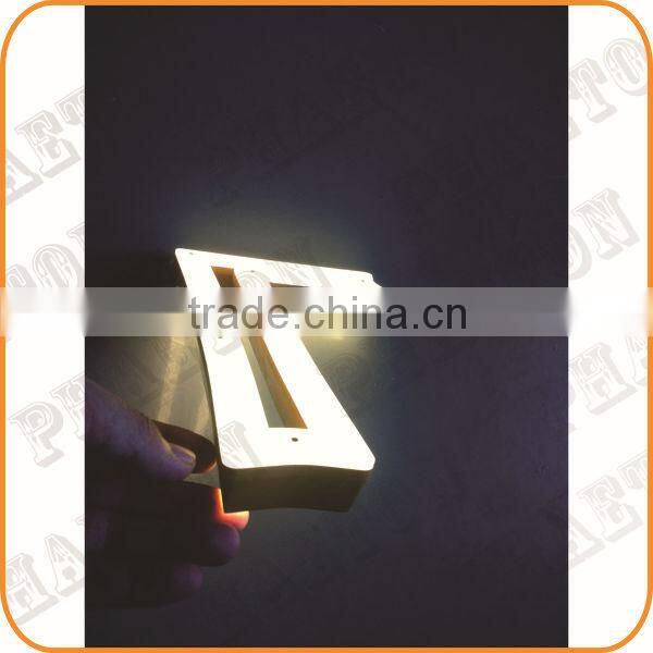 New products !!! both front and back halo illuminated acrylic channel letter sign