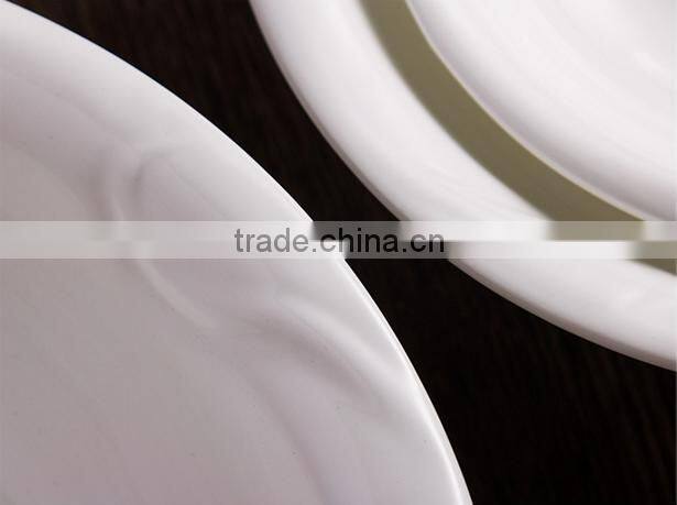 New 2016 ceramic dinnerware modern kitchen design dinner white round deep soup plate and dish for wedding