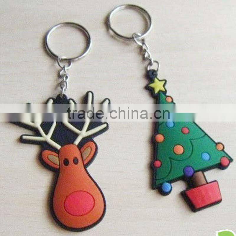 promotional multi-colour rubber 3D key chain
