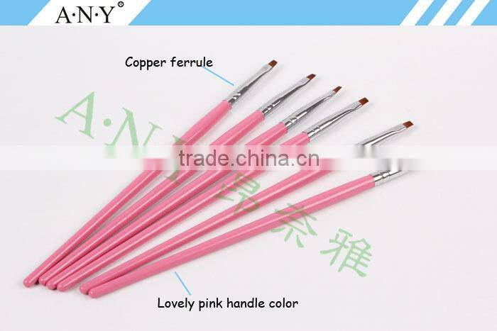 ANY High Quality Rosewood Handle Professional Nail Beauty Care 4 PCS Brush Set