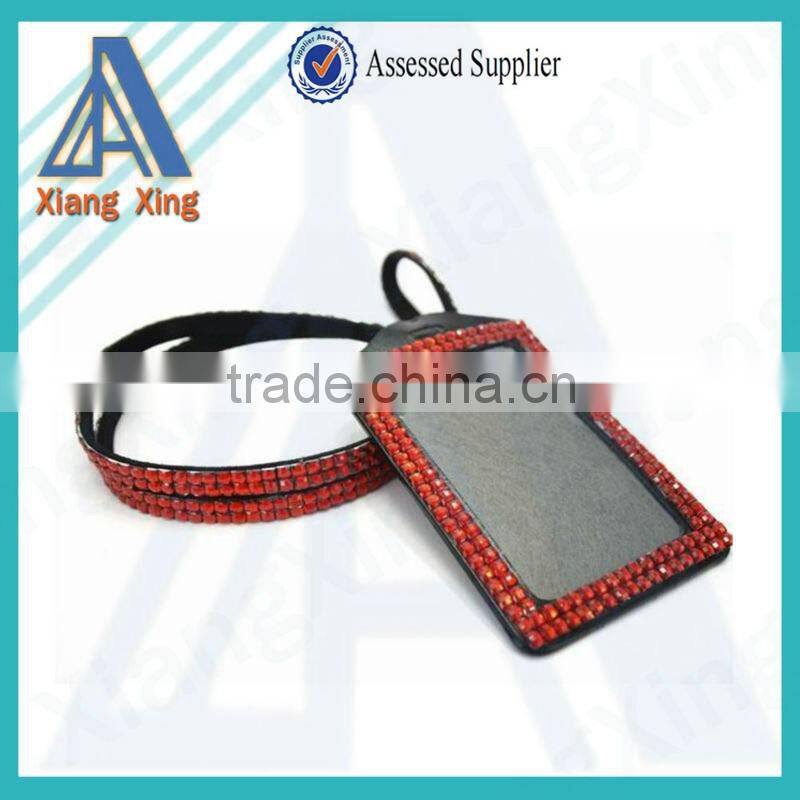 2016 crystal rhinestone lanyard with badge holder