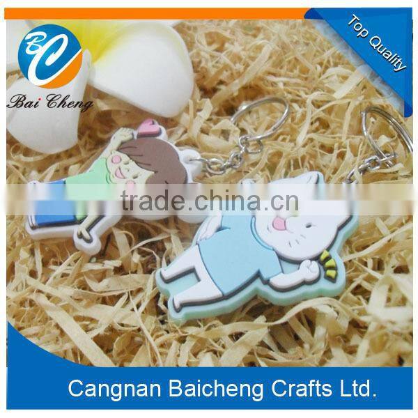 custom rubber keychain for promotion in China as minority look for national sign and symbol