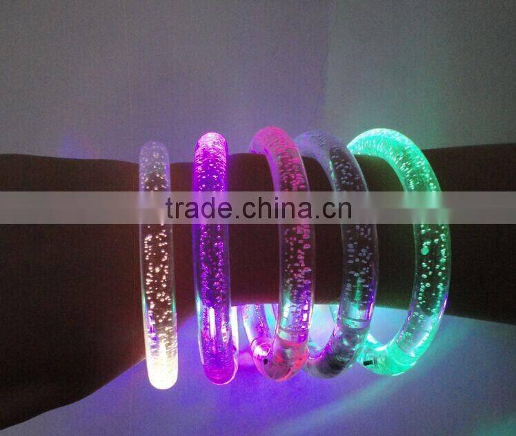 LED Light Up Flashing Bracelet Acrylic Wristband Glow Blinking Party Club