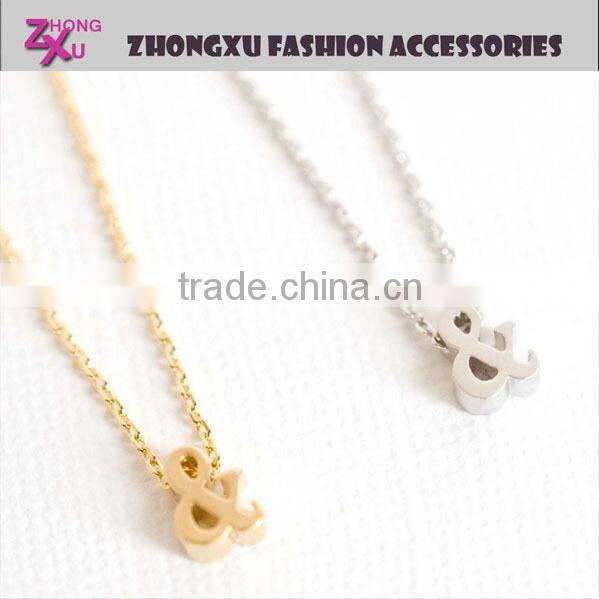 new silver gold plated custom symbol & pendant necklace